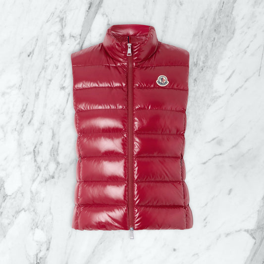 Doudoune sans manche Moncler - rouge