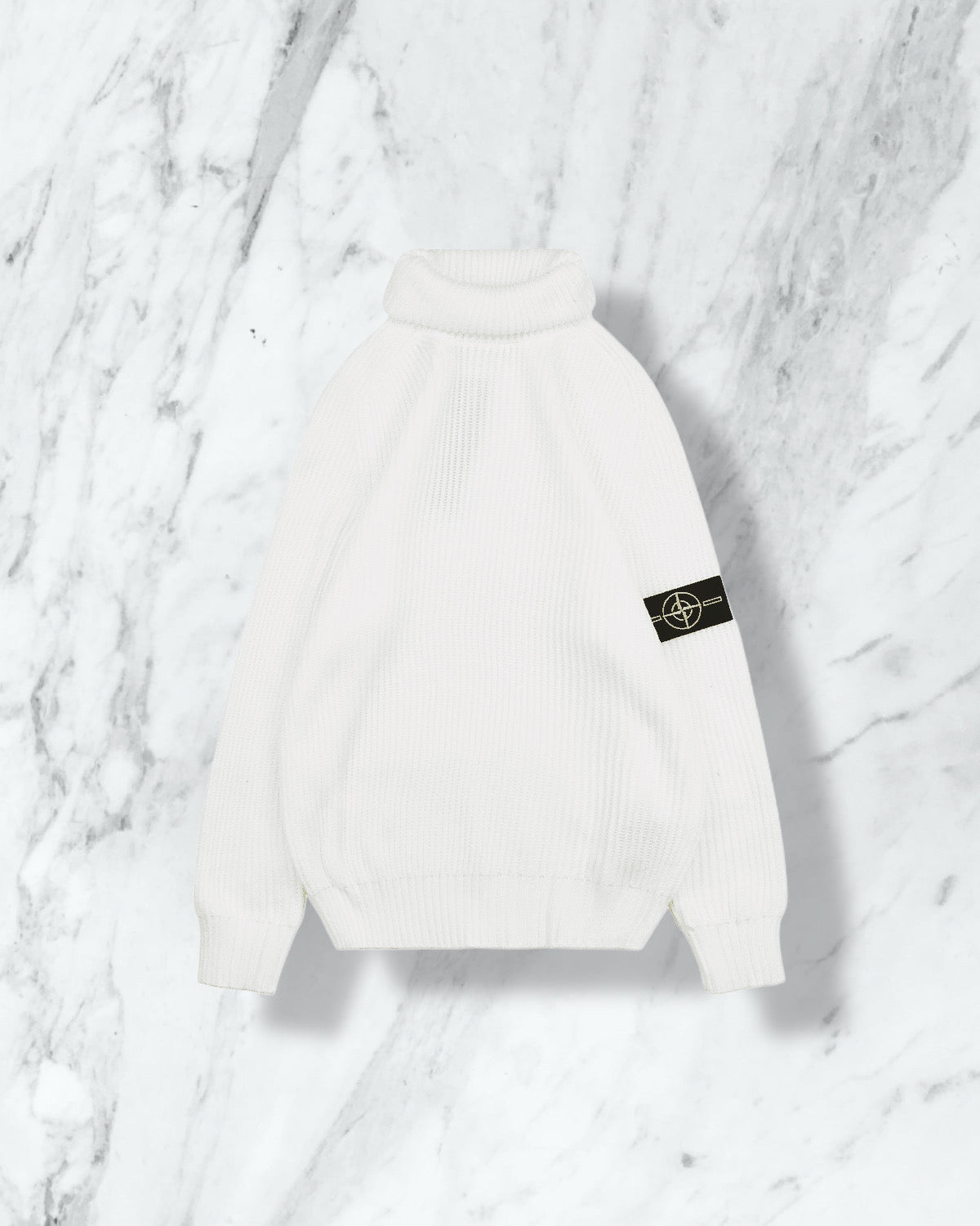 Stone Island Pull Coton - Blanc